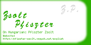 zsolt pfiszter business card